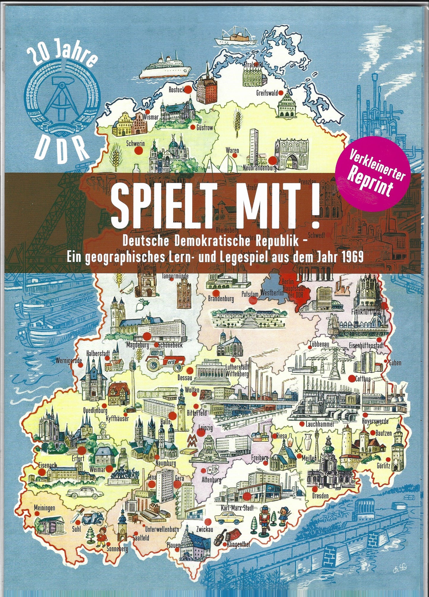 Deutsche Demokratische Republik – Ein geographisches Lern- und Legespiel aus dem Jahr 1969