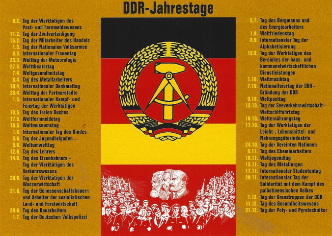 Postkarte"DDR-Jahrestage"