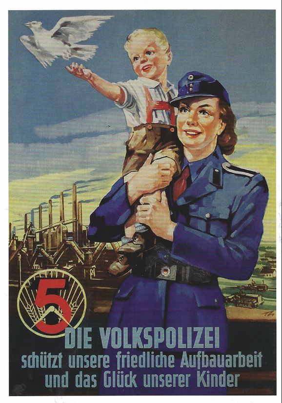 Postkarte"Die Volkspolizei"