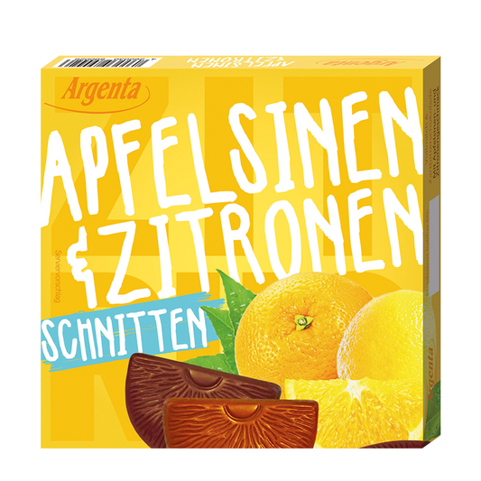 Apfelsinen- und Zitronenschnitten