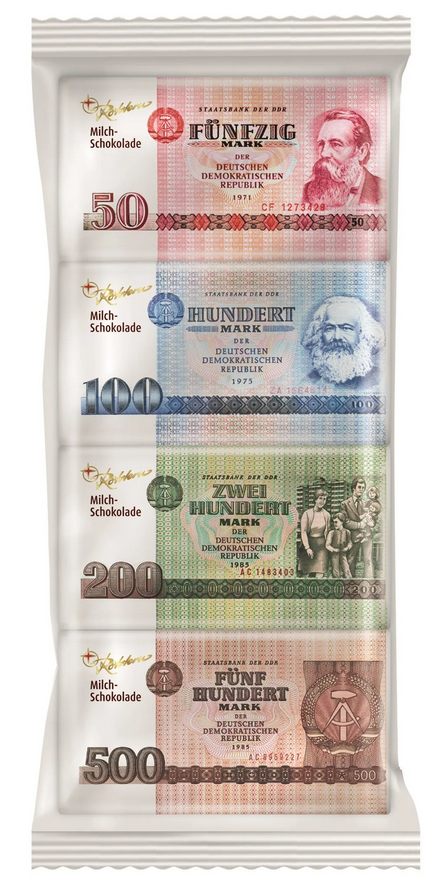 Mini Schokolade DDR-Scheine 4-er