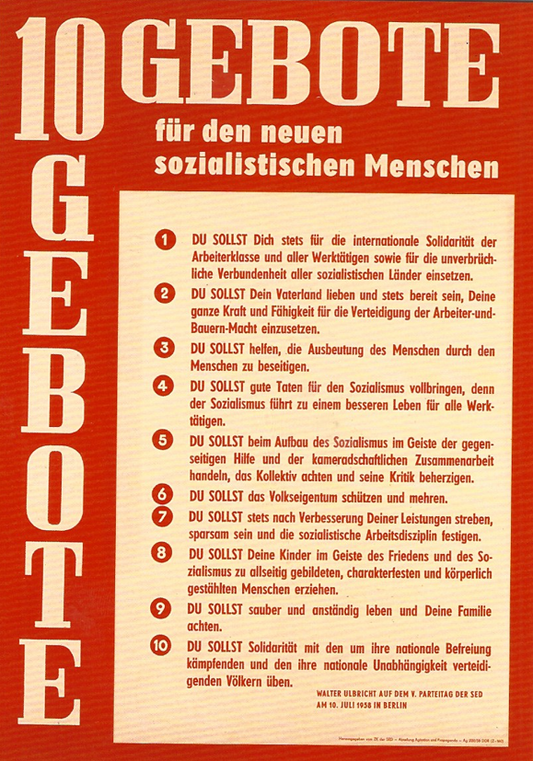 Postkarte "10 Gebote"