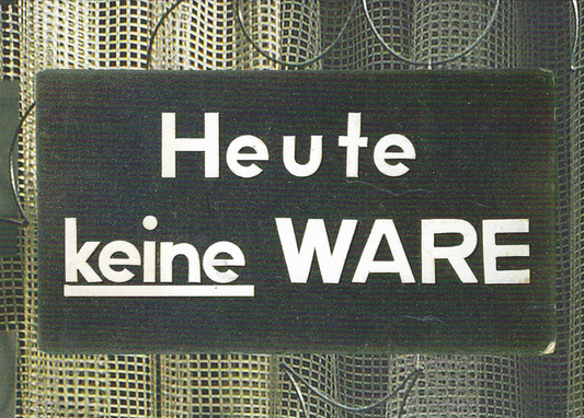 Postkarte "Heute keine Ware"
