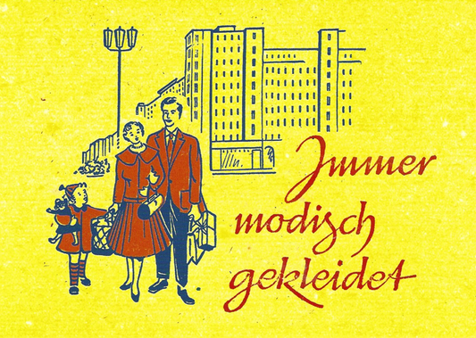 Postkarte"Immer modisch gekleidet"
